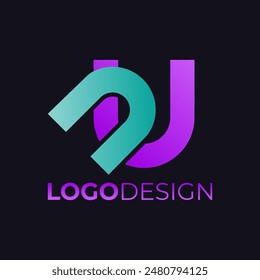 logo design with letter u