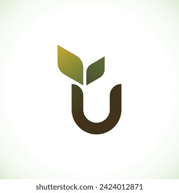 The logo design of Letter U is incorporated with Leafs, for Insurance Company or any other logo company.