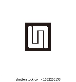 logo design letter 'UN' for brand and company name