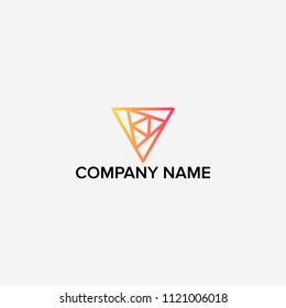 Logo design for letter V