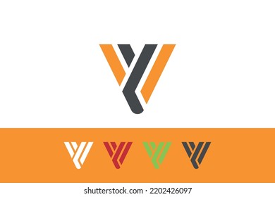 logo design letter v icon 