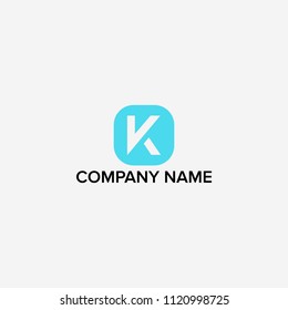 Logo design for letter V and K