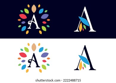 logo design letter A vector art