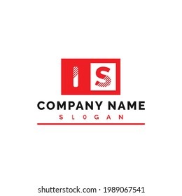 Diseño de logotipo IS. Ilustración de vectores con logotipo de carta IS - Vector