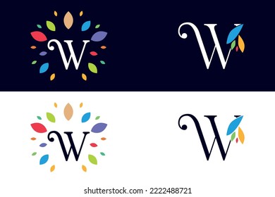 logo design letter W vector art