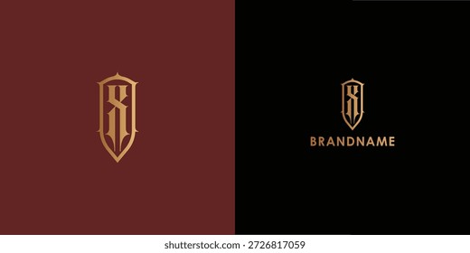 Diseño de logotipo con letra X. Símbolo de marca moderno para negocios, servicios o negocios Pequeños. Diseño de identidad de marca. Ilustración vectorial. Logotipo de la cresta de la letra de X para la marca de la joyería o de la moda.
