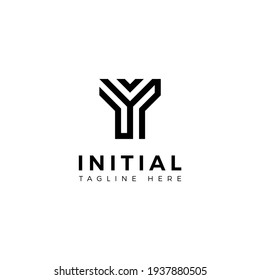 Logo design letter Y. Abstract bold modern. Vector template