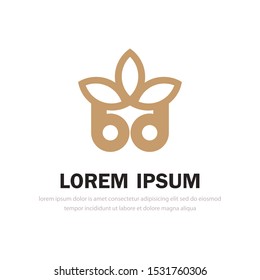 
logo design letters dp combination with flower crown like a mask with gold texture. simple modern.
