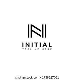 Logo design letters F and N. Simple modern. Vector template