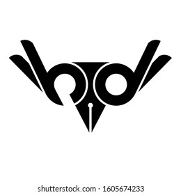 logo design letters h and d are simple