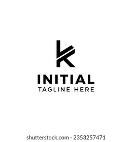 Logo design letters K and L. Simple modern. Vector template