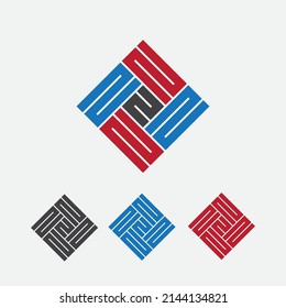 Logo design with letters N, Z and Number 2. 