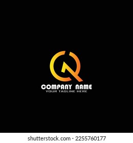 the logo design of the letters Q, C, and R combined into one on a black background is perfect for your brand and company logo