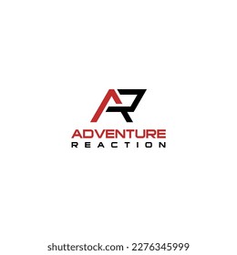 Logo design letters A and R. Simple modern. Vector template