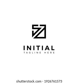 Letras de diseño del logotipo S y A. Forma cuadrada. Plantilla de vector