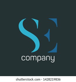 Logo design letters S and E. Monogram logo SE. Company logo. 