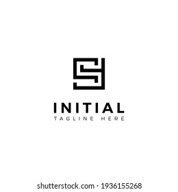 Logo design letters S and Y. Square shape. Vector template