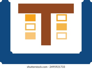 logo design with letters T and U forming the character of the hotel building. vector letter combination