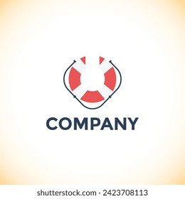 The logo design of Lifebuoy symbolizes the letter U for insurance or any other company logo.