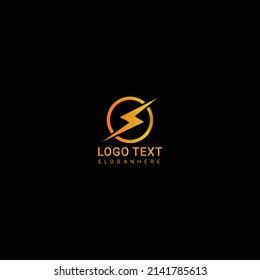 Logo Design With Lighting Thunder Bolt. Electric Bolt Letter Logo Vector Illustration.