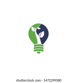 logo design lights with leaves in the negative space