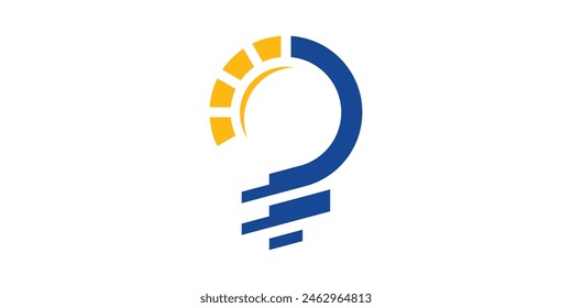 logo design for lights and sun, electricity, energy, solar, logo design icon, symbol, vector, creative idea.