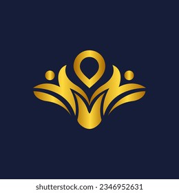 logo design line art. Can be used for beauty salons, decorations, boutiques, spas, yoga, cosmetic and skin care products. luxury business card vector