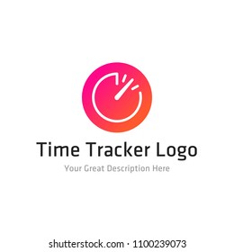 Logo design. Line vector watches icon. Time tracker logo. 