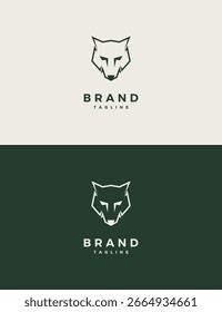 logo design of lines forming a wolf's head
