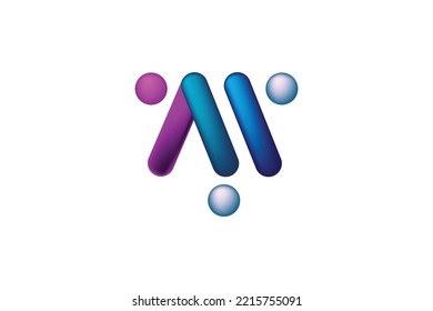 Logo design of liquid color abstract geometric shapes. Fluid gradient elements for minimal banner, social post. Futuristic trendy dynamic elements. Abstract background. Eps10 vector.