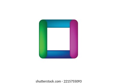 Logo design of liquid color abstract geometric shapes. Fluid gradient elements for minimal banner, social post. Futuristic trendy dynamic elements. Abstract background. Eps10 vector.