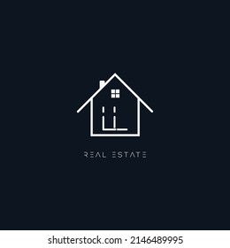 Logo design of LL in vector for construction, home, real estate, building, property.