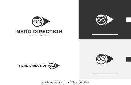 Logo design location pin genius geek travel journey eye pin address vision marker person smart tech icon symbol logotype sign vector design template modern simple flat emblem business web favicon