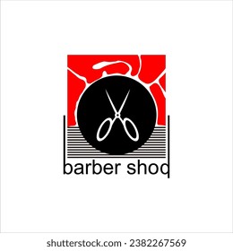 Logo design, logotype, barbershop business symbol
