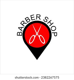 Logo design, logotype, barbershop business symbol