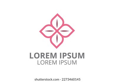 diseño de logotipo de la plantilla de flor de Lotus en la ilustración vectorial de forma creativa aislada. uso para negocios modernos como boutique, moda, salud, comunidad, empresa de negocios, spa, tienda, yoga.