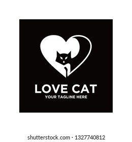 logo design love cat 