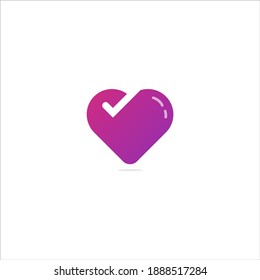 Logo Design Love Heart Vector Check