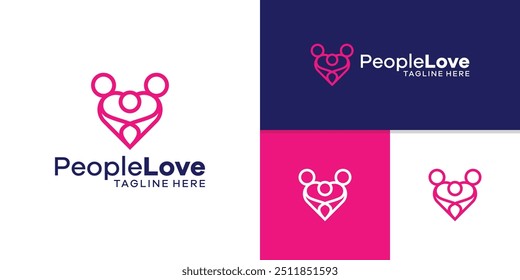 logo design love people, family, health, logo design template, symbol, icon, vetor, creative, idea, inspire.