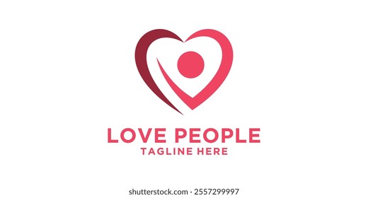 logo design love and people,health,care,hearth,symbol,icon,idea,creative