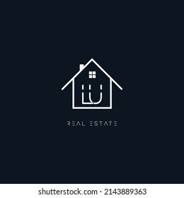 Logo design of LU in vector for construction, home, real estate, building, property.