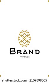 logo design with a luxurious theme with a gold colored line art that is so luxurious. very suitable for your luxury business