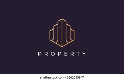 Logo design for a luxury and classy property sale business with a simple and modern style