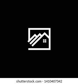 Logo design of M MD DM in vector for construction, home, real estate, building, property. Minimal awesome trendy professional logo design template on black background.