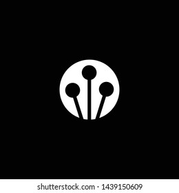 Logo design of M MO OM in vector for technology, electronics, digital, connection. Minimal awesome trendy professional logo design template on black background.