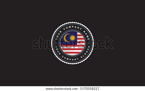 Logo Design Malaysia Concept Circle Redwhite Stock Vector Royalty Free 1570358227