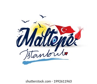 Logo design with "Maltepe istanbul" text