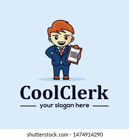 Logo design for Manager, Boss, Employee, Person, Business Man, Clerk. Creative Company Logo Template. Blue and Orange Color logo design 100%