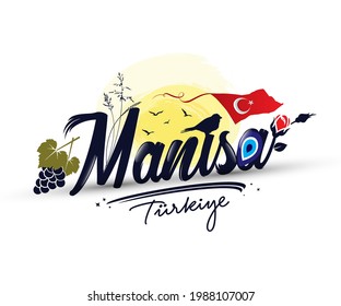 Logo design with "Manisa turkiye" text