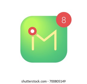 Logo design for map search, directions and roads. Flat vector 